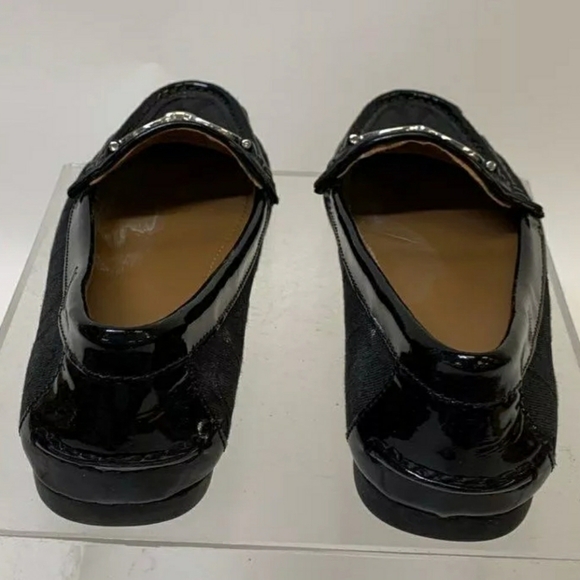 Coach Designer Fortunata Women's Black Logo Loafer Flats - Size 8B - Picture 3 of 7